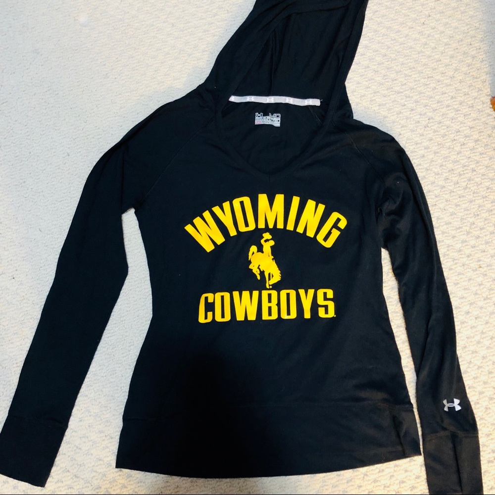 Wyoming Cowboy Under Armour Long Sleeve with Hood